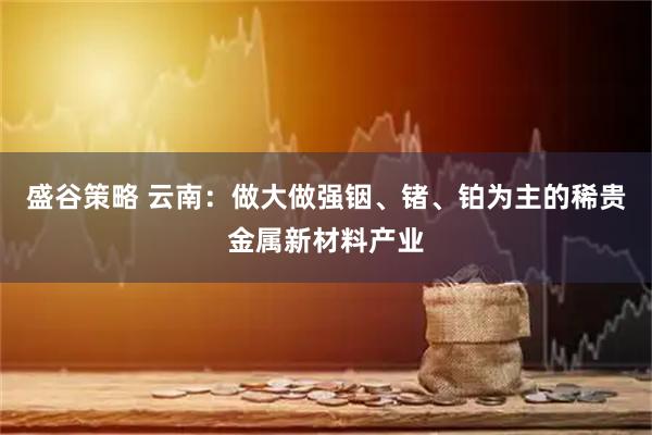 盛谷策略 云南：做大做强铟、锗、铂为主的稀贵金属新材料产业